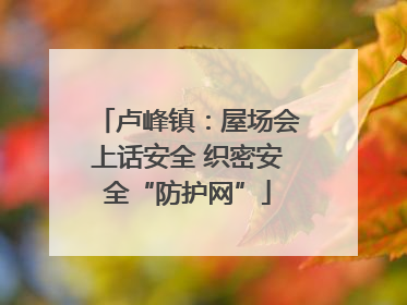 卢峰镇：屋场会上话安全 织密安全“防护网”