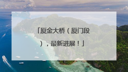 厦金大桥（厦门段），最新进展！