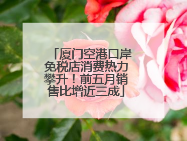厦门空港口岸免税店消费热力攀升！前五月销售比增近三成