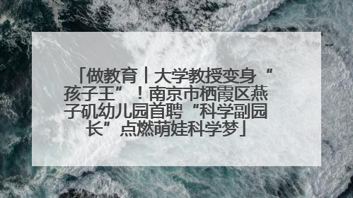 做教育︱大学教授变身“孩子王”！南京市栖霞区燕子矶幼儿园首聘“科学副园长”点燃萌娃科学梦