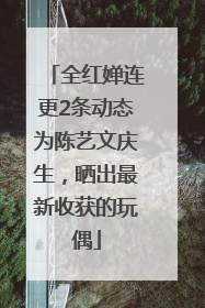 全红婵连更2条动态为陈艺文庆生，晒出最新收获的玩偶