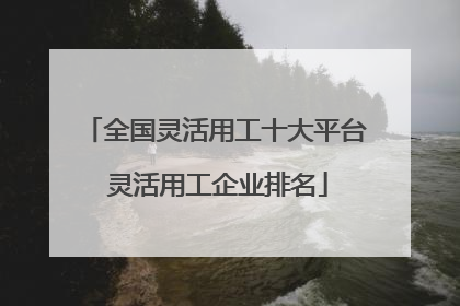 全国灵活用工十大平台 灵活用工企业排名