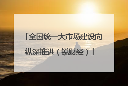 全国统一大市场建设向纵深推进（锐财经）