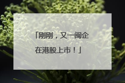刚刚，又一闽企在港股上市！