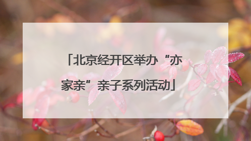 北京经开区举办“亦家亲”亲子系列活动
