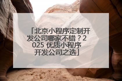 北京小程序定制开发公司哪家不错？2025 优质小程序开发公司之选