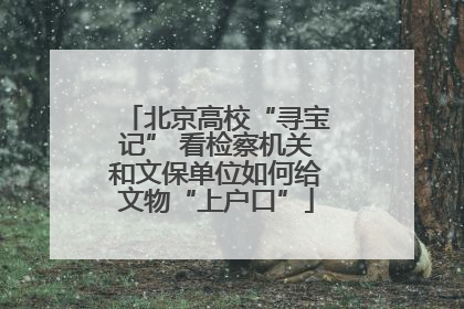 北京高校“寻宝记” 看检察机关和文保单位如何给文物“上户口”