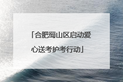 合肥蜀山区启动爱心送考护考行动