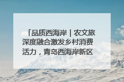 品质西海岸｜农文旅深度融合激发乡村消费活力，青岛西海岸新区的乡村振兴实践