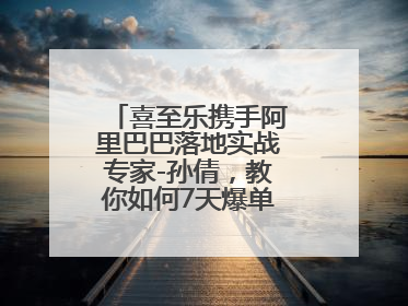 喜至乐携手阿里巴巴落地实战专家-孙倩，教你如何7天爆单逆袭跨境电商