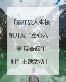 嘉祥县大张楼镇开展“童心六一季 粽香端午时”主题活动