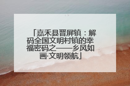 嘉禾县晋屏镇：解码全国文明村镇的幸福密码之——乡风如画·文明领航