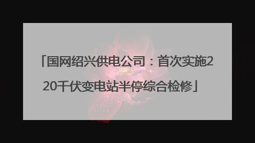 国网绍兴供电公司：首次实施220千伏变电站半停综合检修