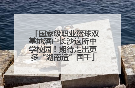 国家级职业篮球双基地落户长沙这所中学校园！期待走出更多“湖南造”国手