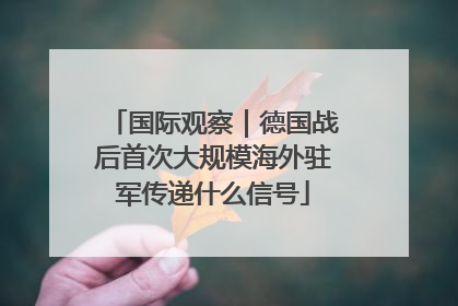 国际观察｜德国战后首次大规模海外驻军传递什么信号