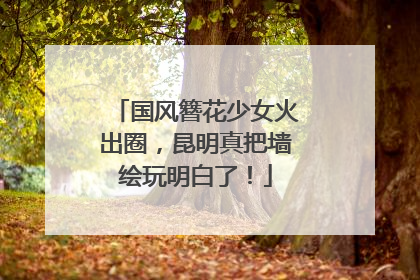 国风簪花少女火出圈，昆明真把墙绘玩明白了！