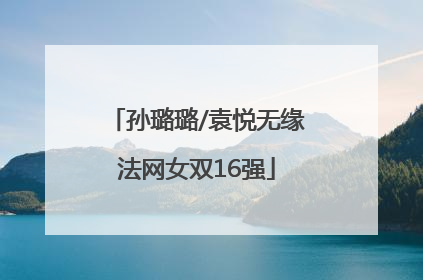 孙璐璐/袁悦无缘法网女双16强