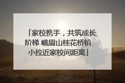 家校携手，共筑成长阶梯 峨眉山桂花桥镇小拉近家校间距离