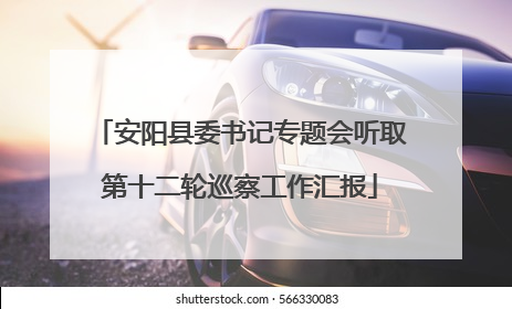 安阳县委书记专题会听取第十二轮巡察工作汇报