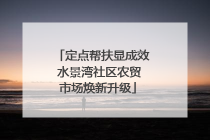 定点帮扶显成效 水景湾社区农贸市场焕新升级