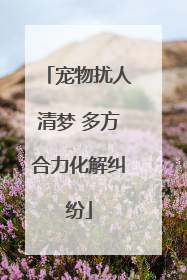 宠物扰人清梦 多方合力化解纠纷
