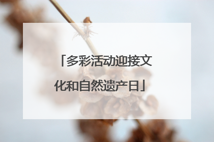 多彩活动迎接文化和自然遗产日