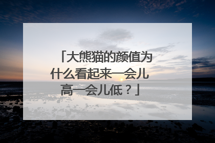 大熊猫的颜值为什么看起来一会儿高一会儿低？