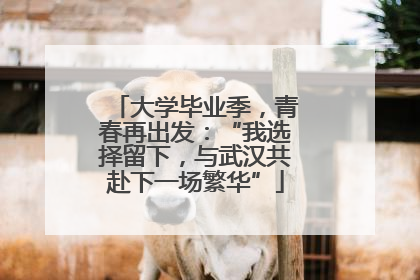 大学毕业季，青春再出发：“我选择留下，与武汉共赴下一场繁华”