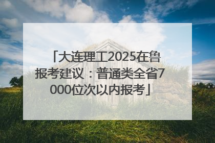 大连理工2025在鲁报考建议：普通类全省7000位次以内报考