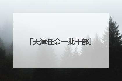 天津任命一批干部