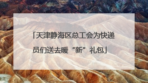 天津静海区总工会为快递员们送去暖“新”礼包