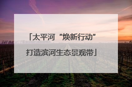 太平河“焕新行动” 打造滨河生态景观带