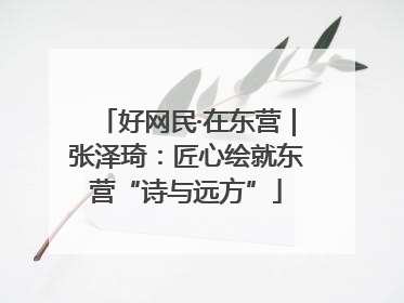好网民·在东营｜张泽琦：匠心绘就东营“诗与远方”