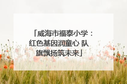 威海市福泰小学：红色基因润童心 队旗飘扬筑未来