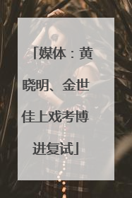 媒体：黄晓明、金世佳上戏考博进复试