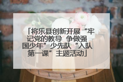 将乐县创新开展“牢记党的教导  争做强国少年”少先队“入队第一课”主题活动
