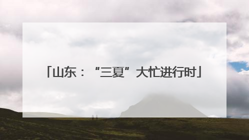 山东：“三夏”大忙进行时