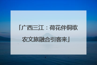 广西三江：荷花伴侗歌 农文旅融合引客来
