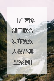 广西多部门联合发布残疾人权益典型案例