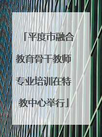 平度市融合教育骨干教师专业培训在特教中心举行