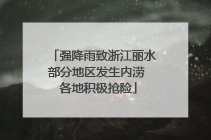 强降雨致浙江丽水部分地区发生内涝 各地积极抢险