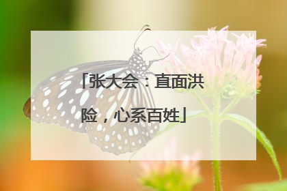 张大会：直面洪险，心系百姓