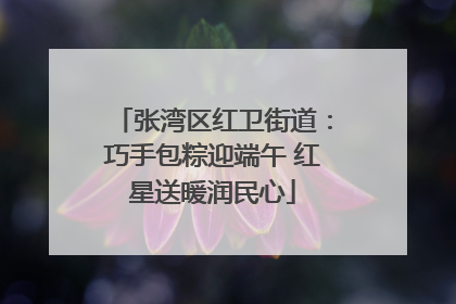 张湾区红卫街道：巧手包粽迎端午 红星送暖润民心
