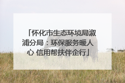 怀化市生态环境局溆浦分局：环保服务暖人心 信用帮扶伴企行