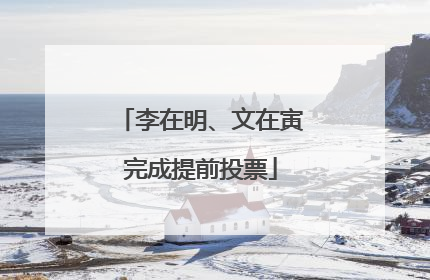 李在明、文在寅完成提前投票