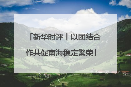 新华时评丨以团结合作共促南海稳定繁荣