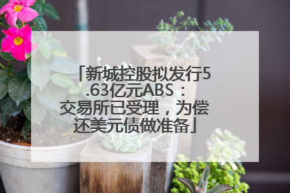 新城控股拟发行5.63亿元ABS：交易所已受理，为偿还美元债做准备