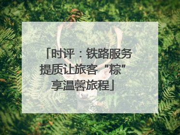 时评：铁路服务提质让旅客“粽”享温馨旅程
