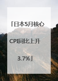 日本5月核心CPI同比上升3.7%