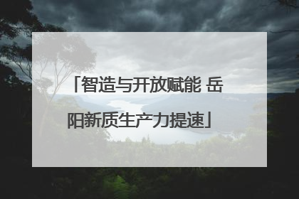 智造与开放赋能 岳阳新质生产力提速